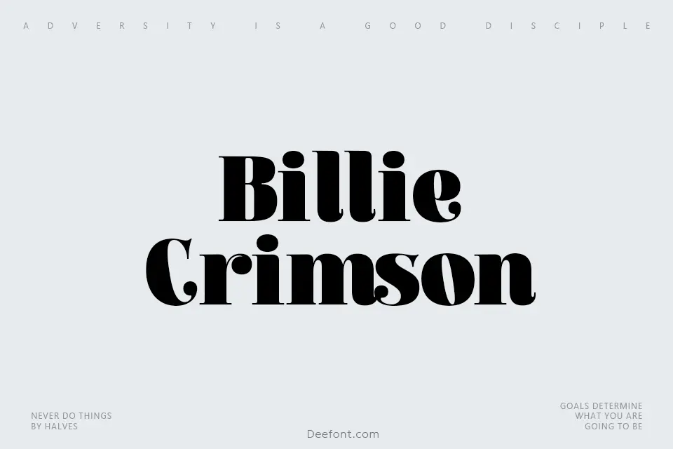 Billie Crimson Font