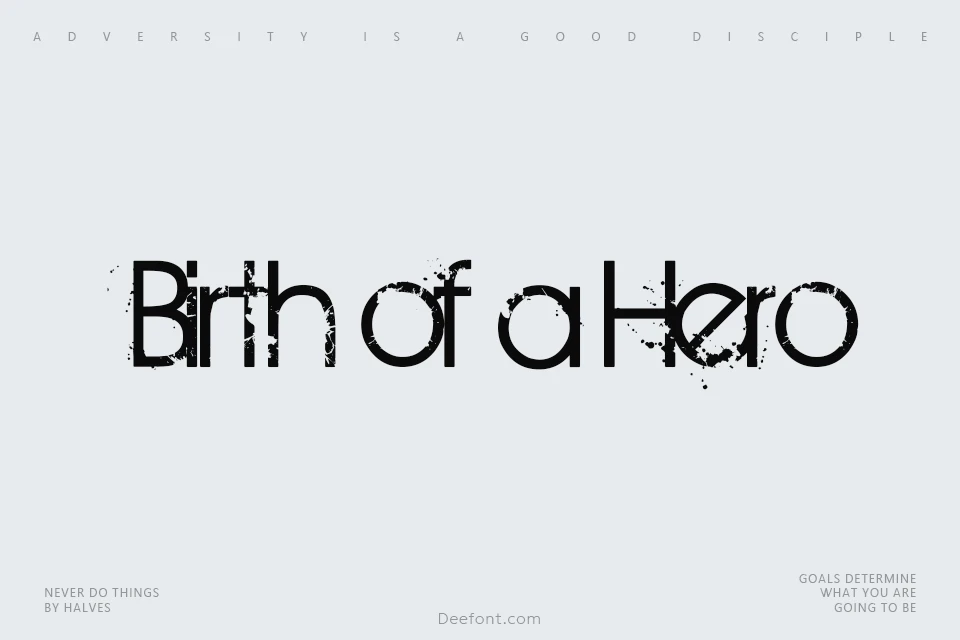 Birth of a Hero Font