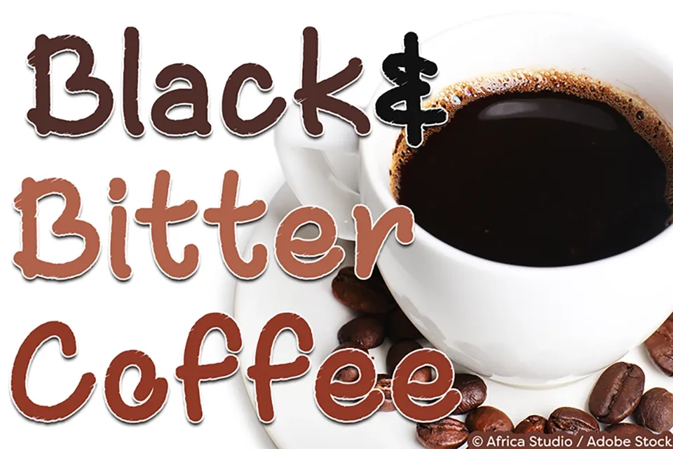 Black and Bitter Coffee Font