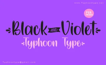 Black And Violet Font