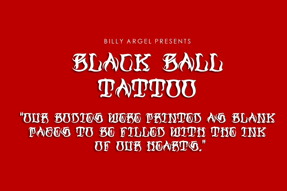 Black Ball Tattoo Font