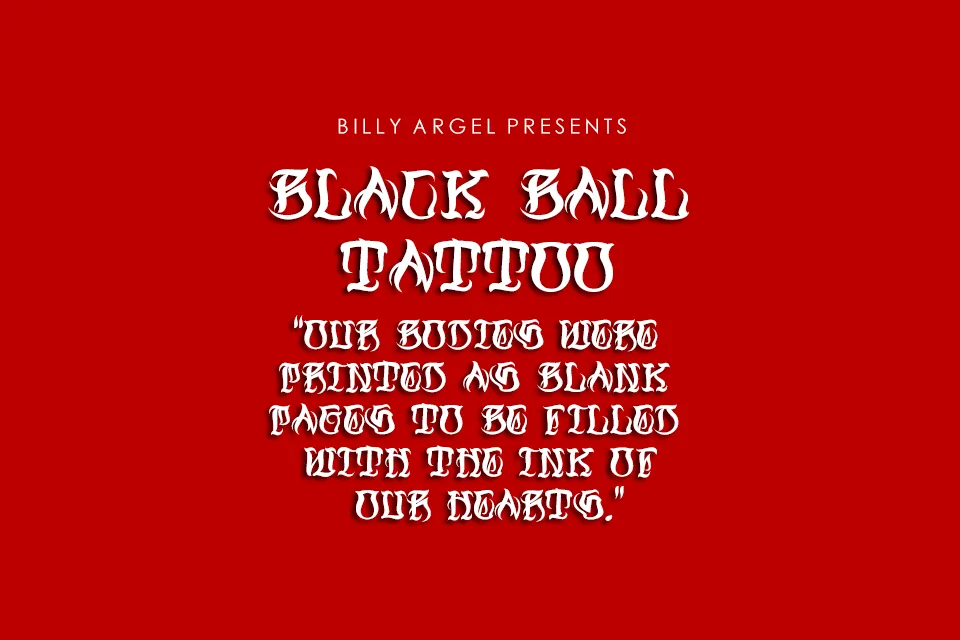 Black Ball Tattoo Font