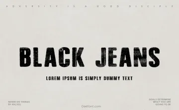 Black Jeans Font