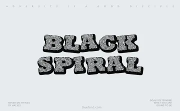 Black spiral Font