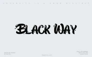 Black Way Font