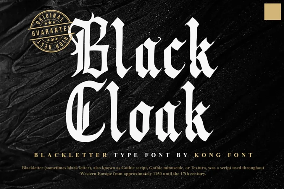 Black Cloak Font