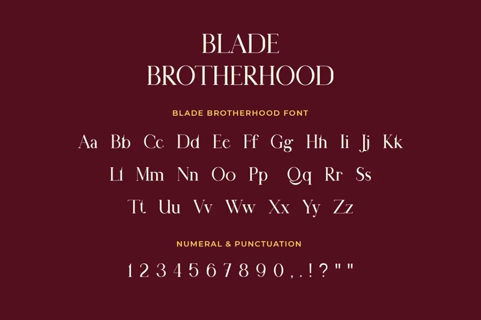 Blade Brotherhood Font