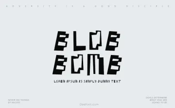 Blob Bomb Pixel Cartoon Font