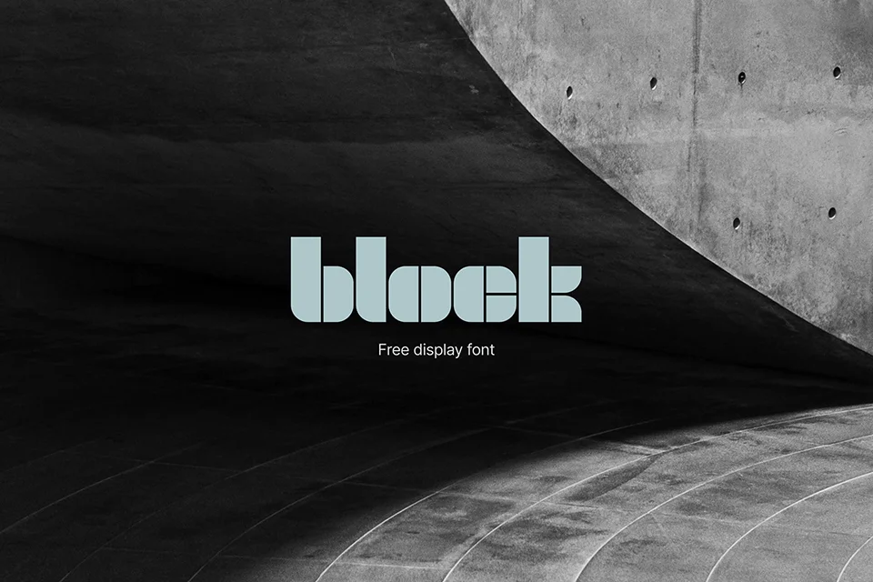 block display font free download