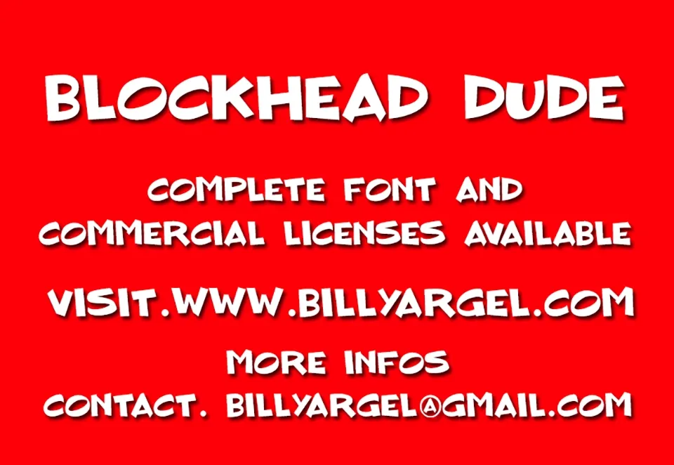 Blockhead Dude Font