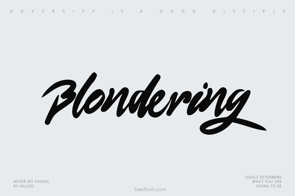 Blondering Font