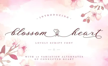 Blossom Heart Font