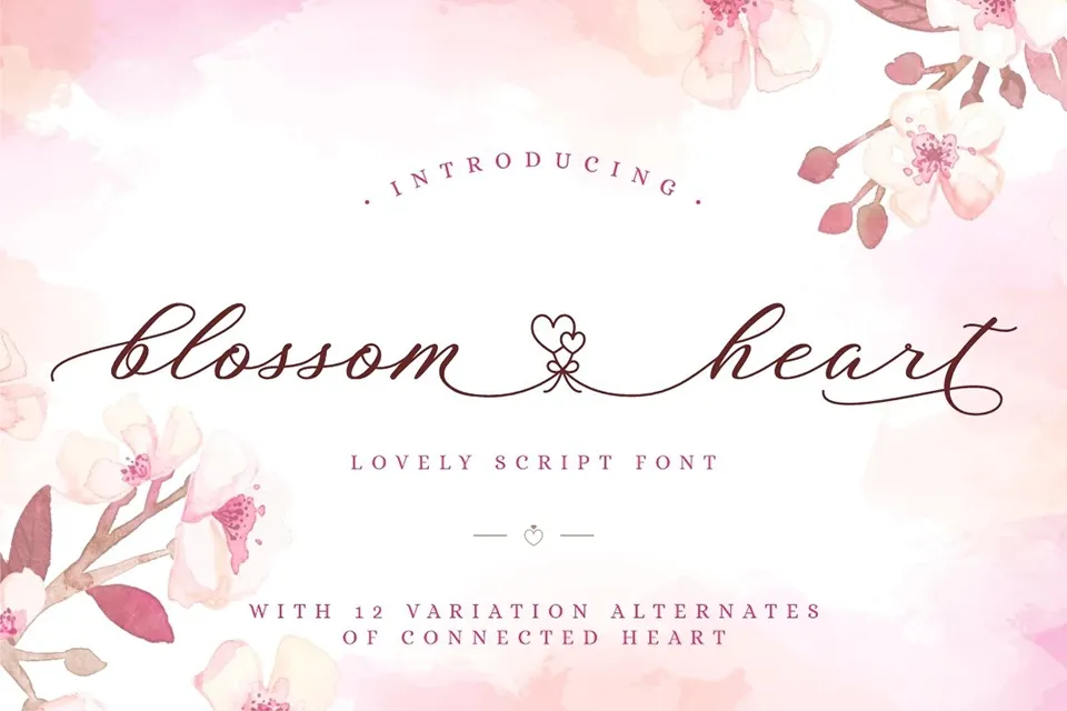 Blossom Heart Font