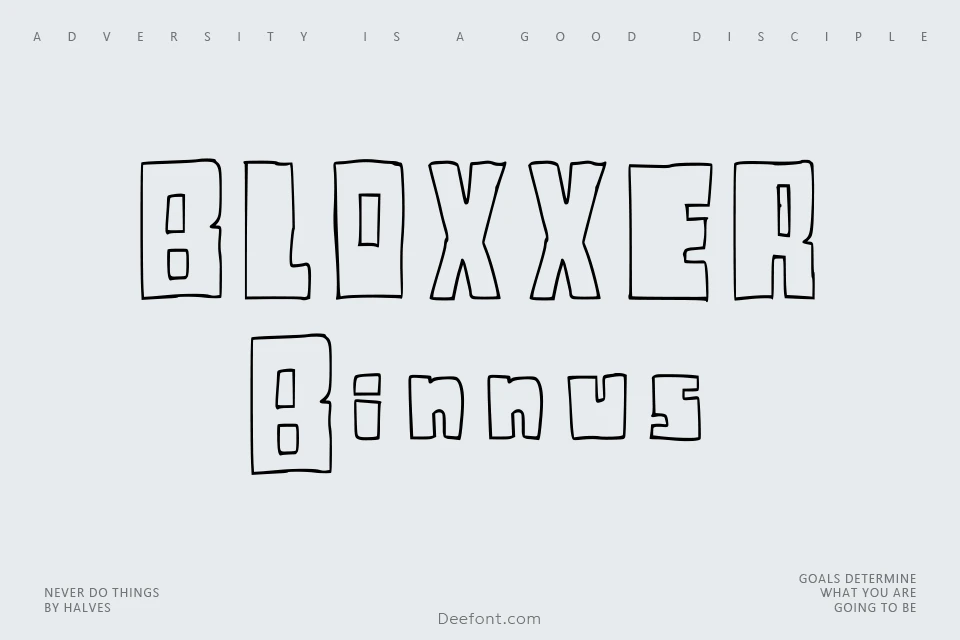 Bloxxer Binnus Font