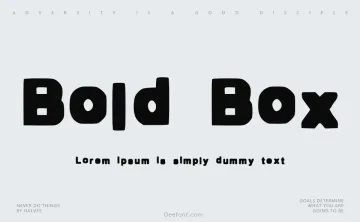 Bold Box Font