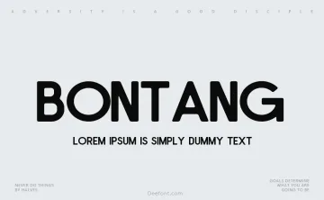 Bontang Font