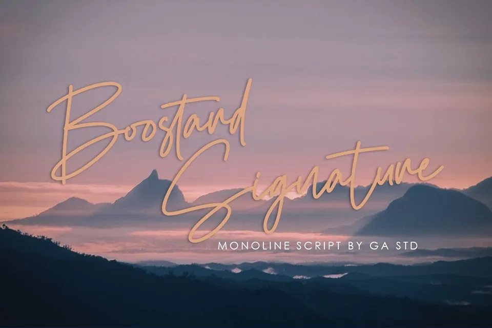 Boostard Signature Font