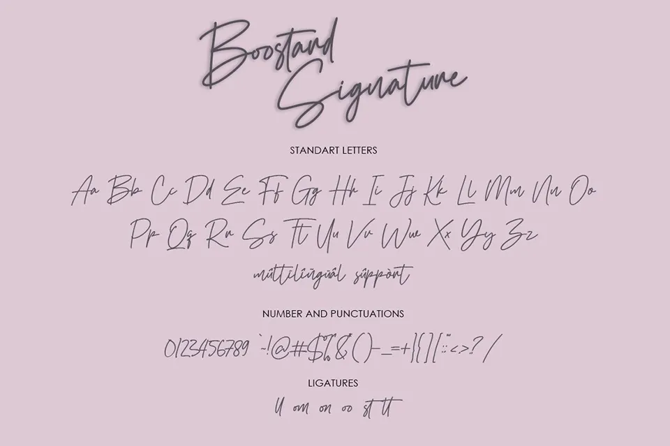 Boostard Signature Font