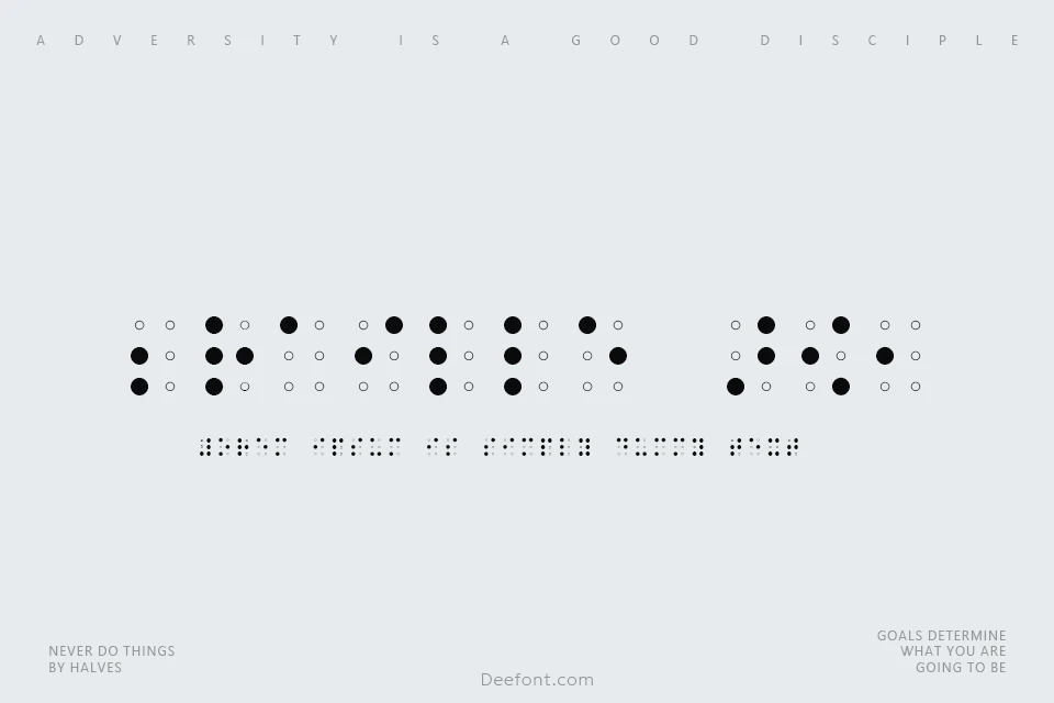 Braille AOE Font