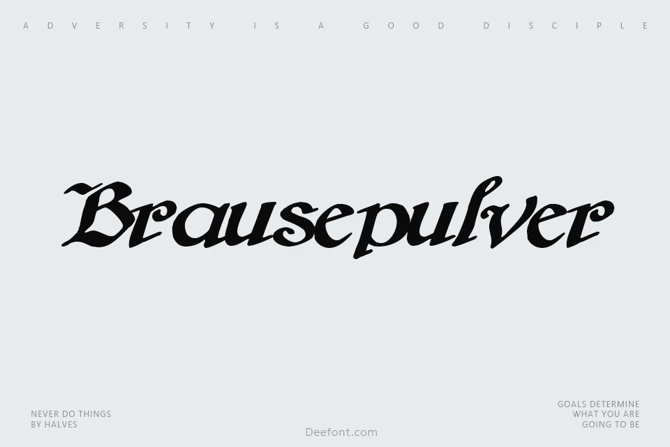 Brausepulver Font