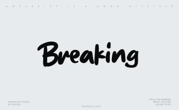 Breaking Font