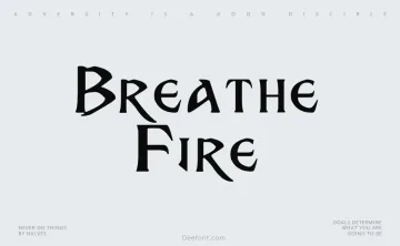 Breathe Fire Font