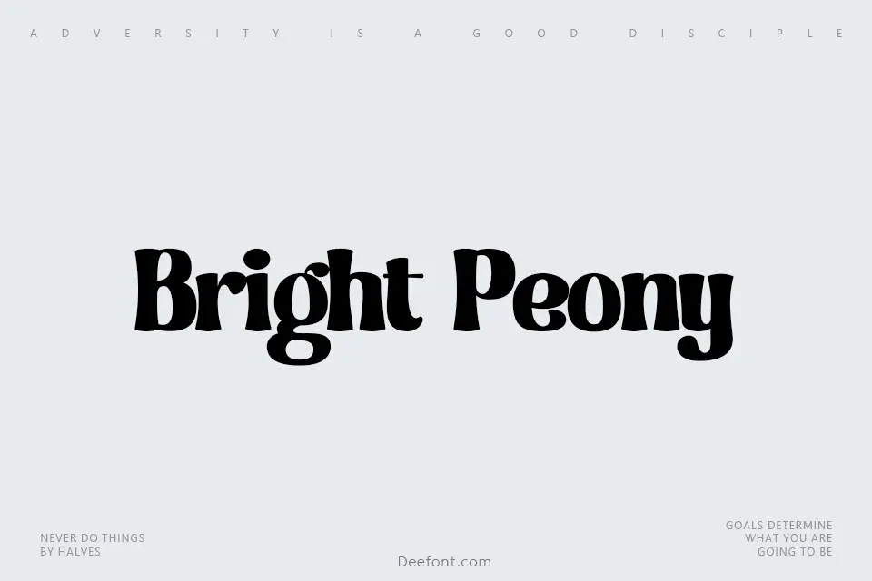 Bright Peony Font