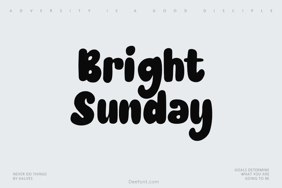 Bright Sunday Font