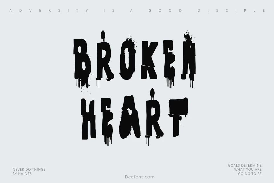 Broken Heart Font