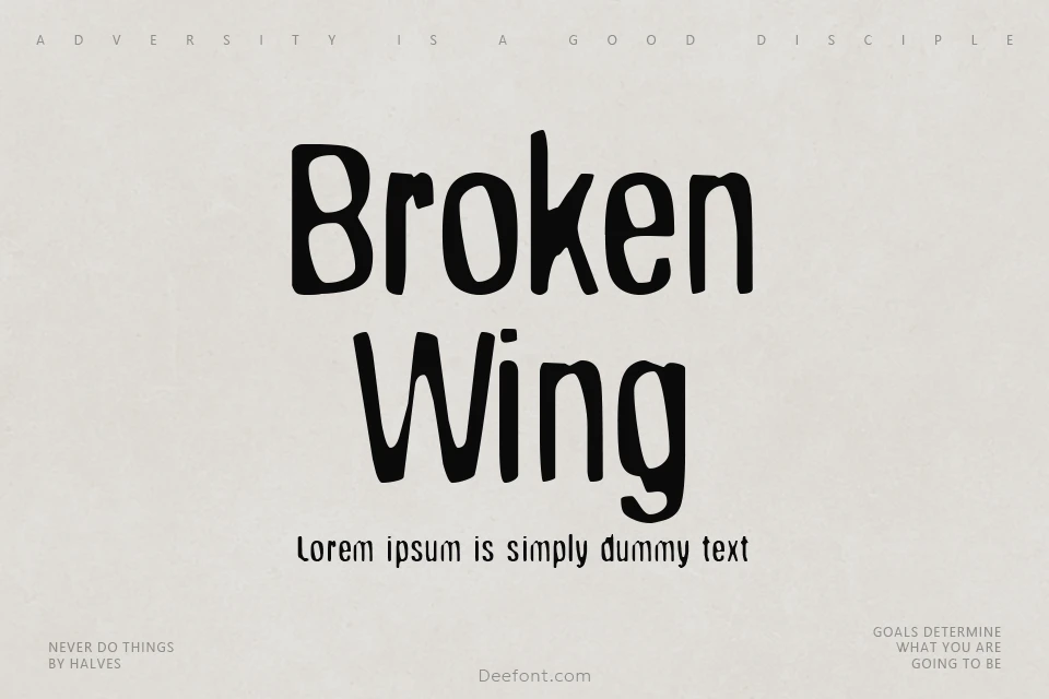 Broken Wing Font