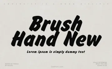 Brush Hand New Font