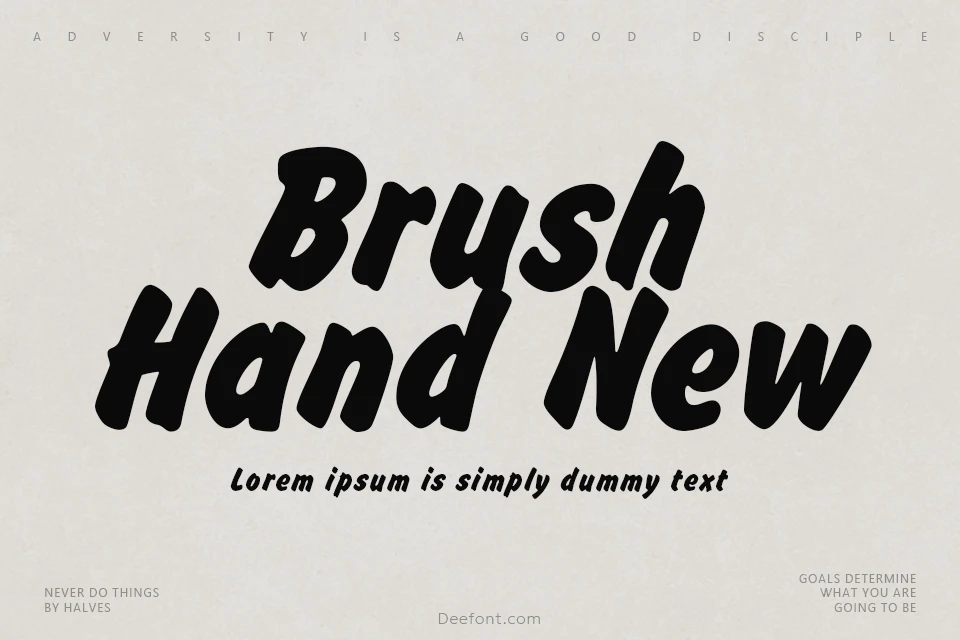 Brush Hand New Font