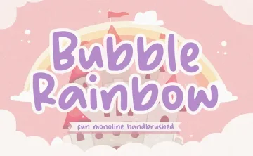 Bubble Rainbow Font