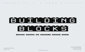 Building Blocks Font