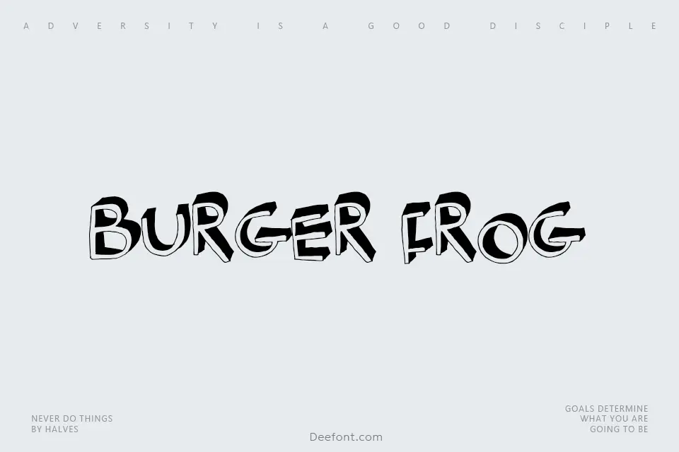 Burger Frog Font