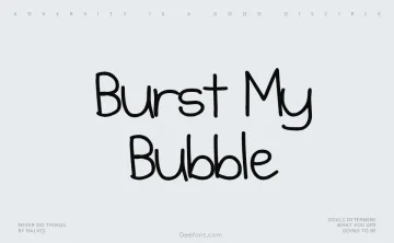 Burst My Bubble Font