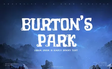 Burton’s Park Font