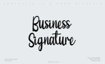 Business Signature Font