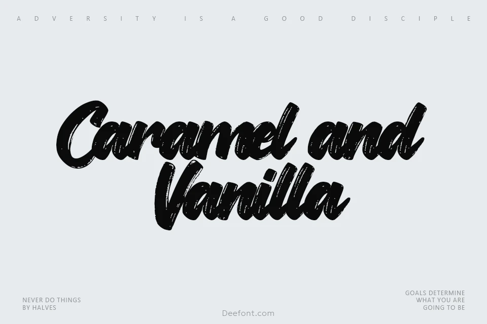 Caramel and Vanilla Font