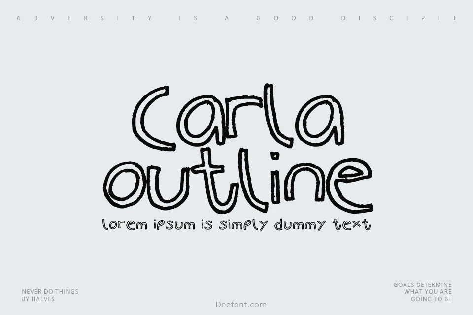 Carla Outline Font