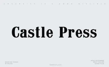 Castle Press No1 Font