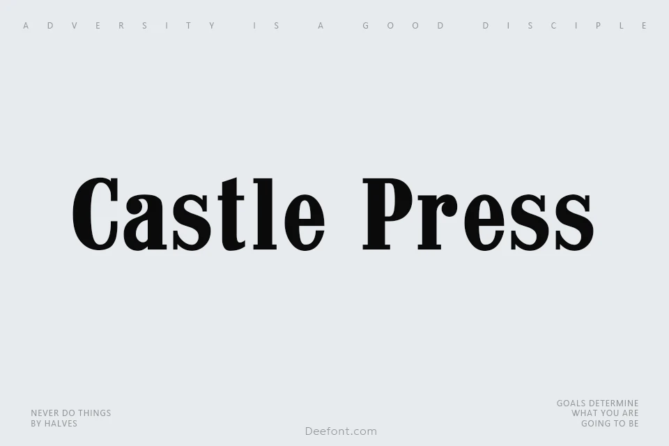 Castle Press No1 Font