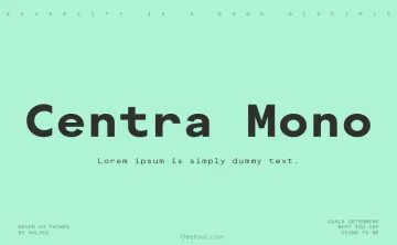 Centra Mono Font Family