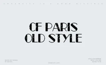 CF Paris Old Style Font