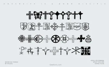 Christian Crosses Font