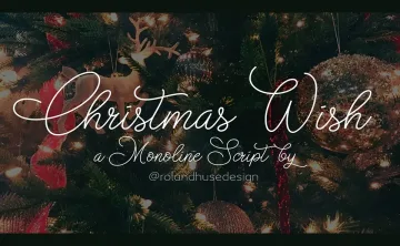 Christmas Wish Monoline Font