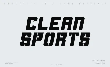 Clean Sports Font