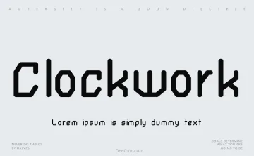 Clockwork Font