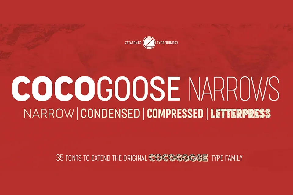 Cocogoose Narrows Font Family