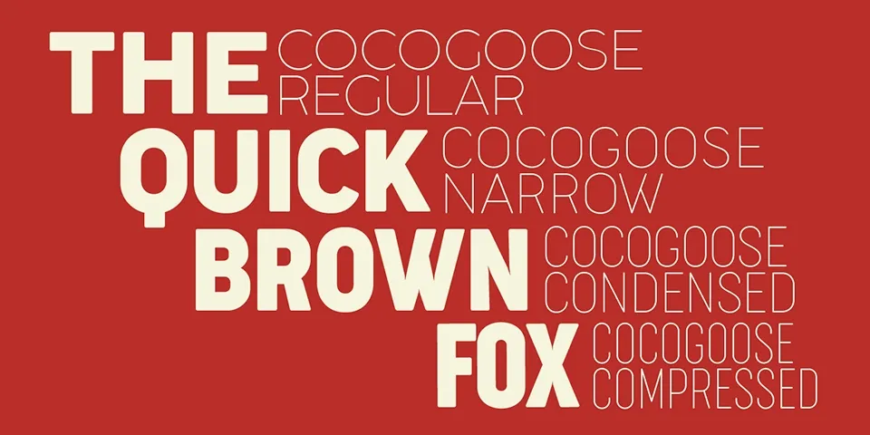 Cocogoose Narrows Font Family